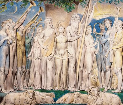 Job and His Family Restored to Prosperity by William Blake